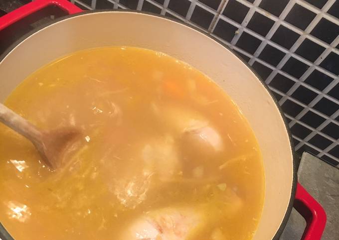 Easiest Way to Make Homemade Chicken, Ginger &amp; Turmeric Soup