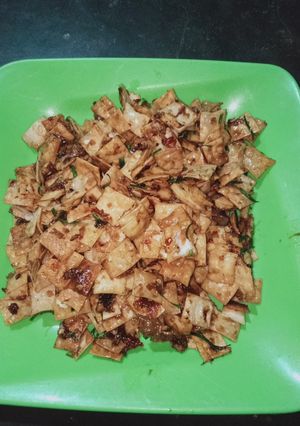 Foto resep Kulit pangsit pedas manis