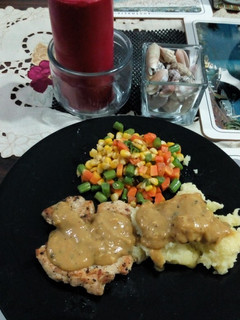 Foto resep Grill Chicken w/ Brown Souce & Mashed Potato