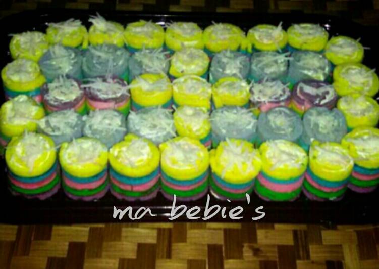 Mini Rainbow roll cake