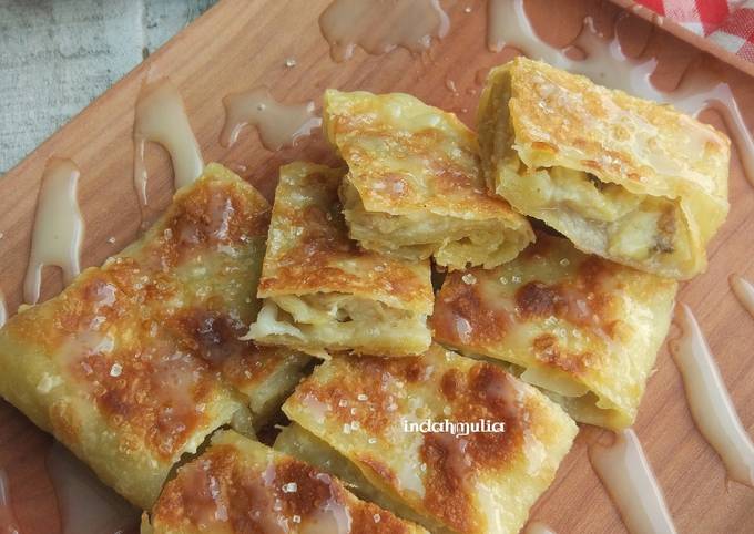 Resep Thailand Banana Rotee โรตี (Martabak Pisang ala Thai) Anti Gagal