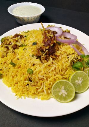 A picture of Mutton Biryani.