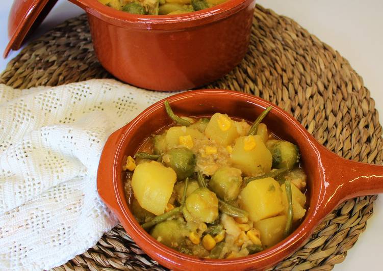 Guiso de patatas cajún a la cerveza