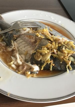 A picture of Steam sea-bass (steam 20min, cook 1 min) keto.