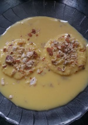 A picture of Bread Rasmalai.