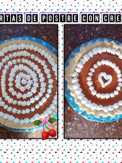 Una foto de Tartas de postre(dulce de leche) y crema