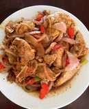 Pechuga de pollo con vegetales