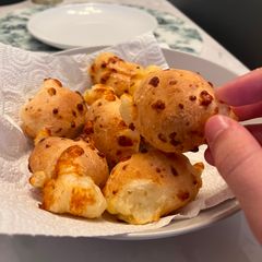 Pao de queijo (Brazilian cheese bread) A picture of Pao de queijo (Brazilian cheese bread).