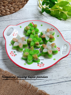 Foto resep Nagasari pisang lapis pandan