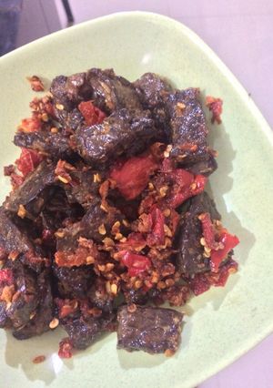 Foto resep Paru asin pedas balado