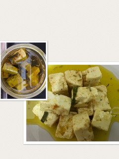 Una foto de Queso feta macerado en aceite de oliva y especias