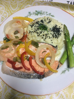 Una foto de Salmón al horno!