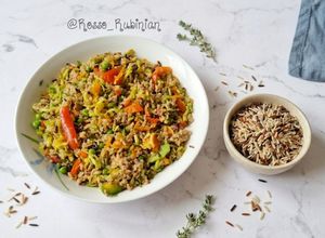Foto di Riso Basmati 3 Colori con Verdure Croccanti