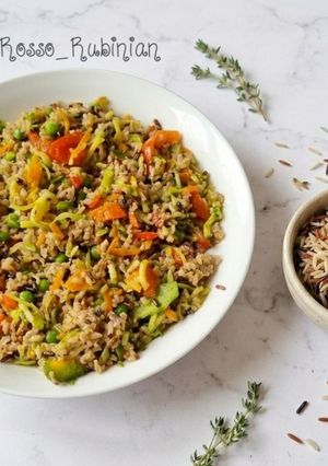Foto di Riso Basmati 3 Colori con Verdure Croccanti