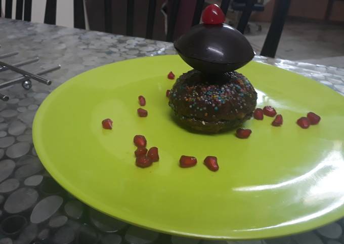 Recipe of Homemade Chocolate Disc on chocolate cup cake