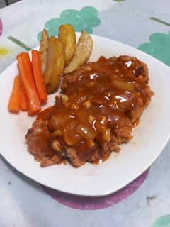 Foto resep Chiken steak crispy saus BBQ