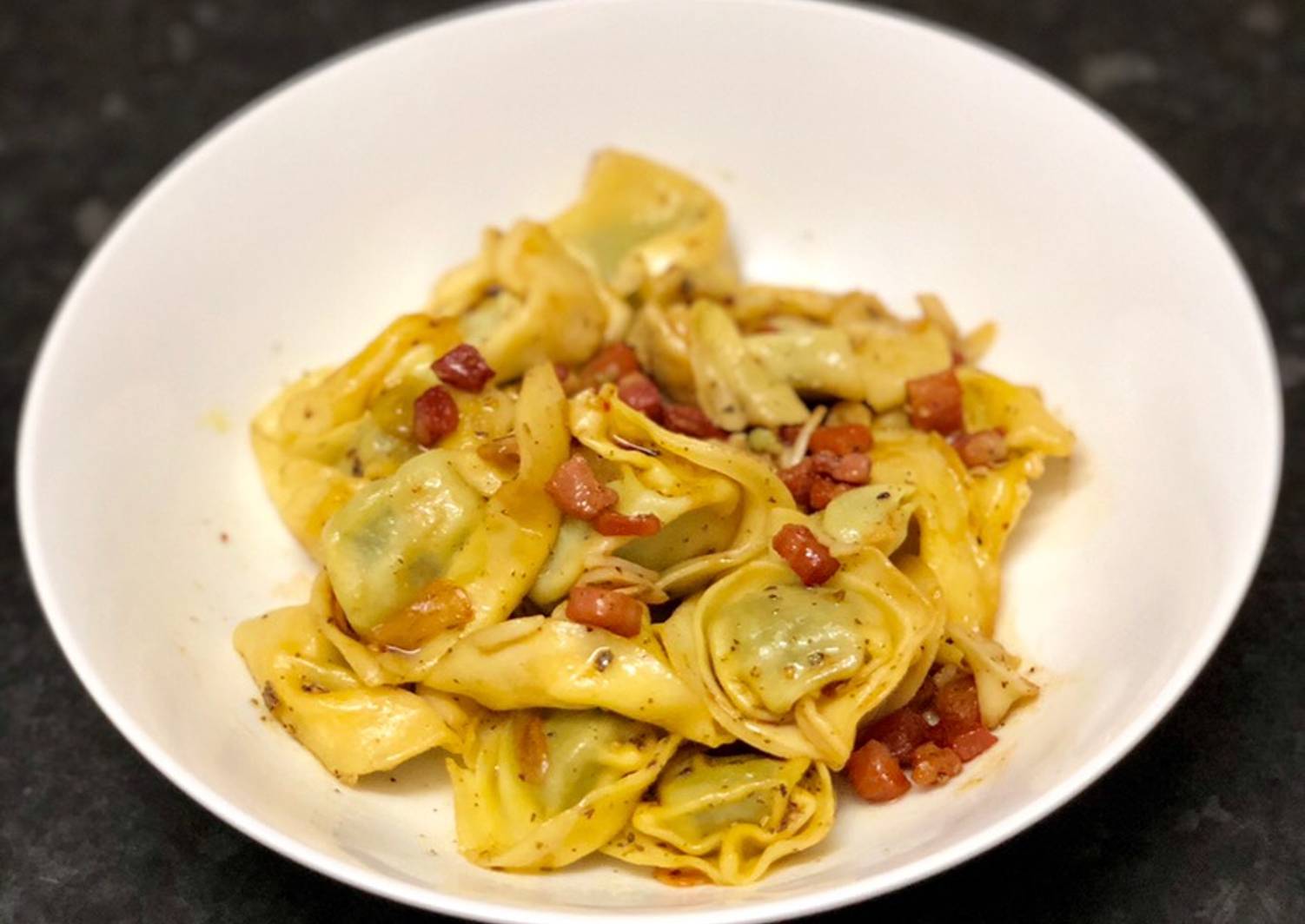 Tortellini with sage & pancetta butter Recipe by Oliver Pantelides