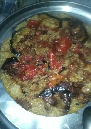 صورة لوصفة مقلوبة باذنجان