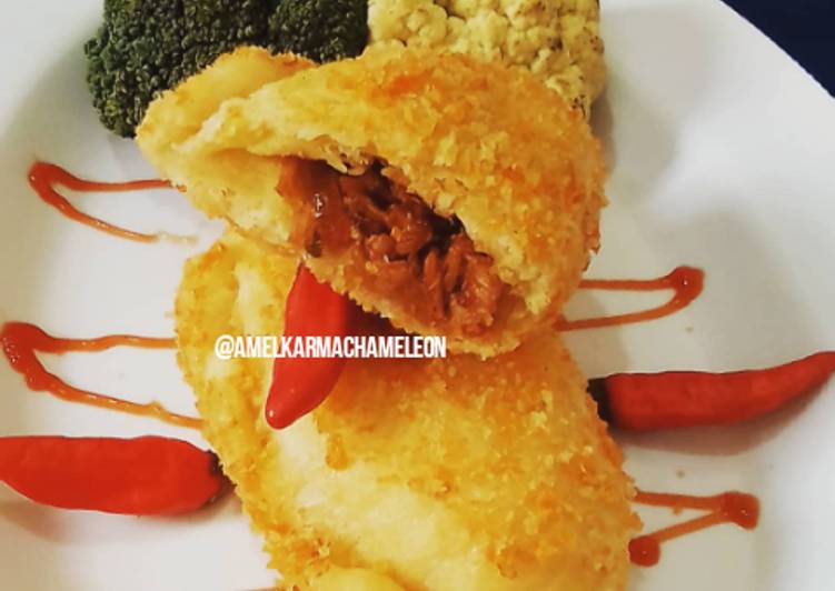 Resep Roti Goreng isi Ayam Cincang, Lezat
