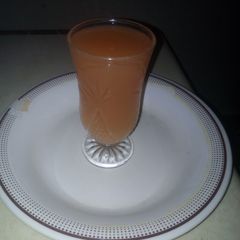 A picture of Pineapple and watermelon drink.