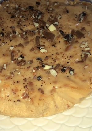 Una foto de Tarta de turrón blando sin horno