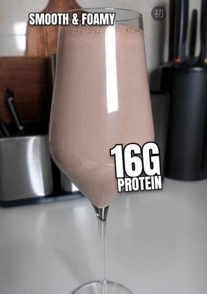 A picture of Two-minute chocolate protein shake, no blender.