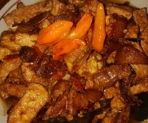 Cara Menyajikan Sambel goreng tahu cecek pedes Lezat Mantap