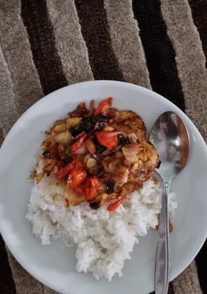 Foto resep Telur ceplok kecap pedas