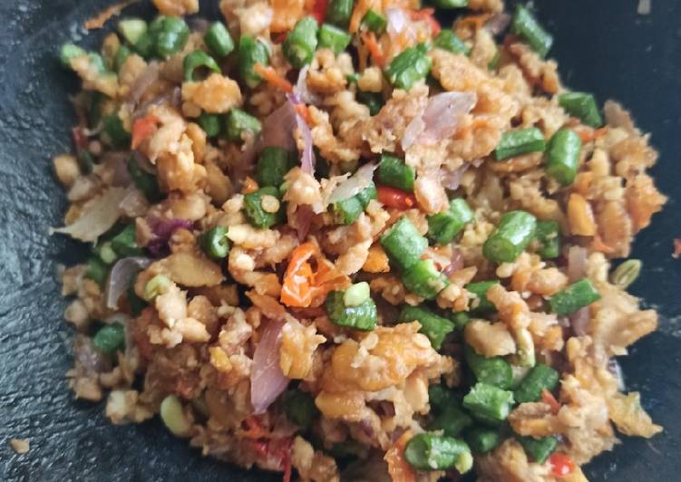 Sambal tempe kacang panjang