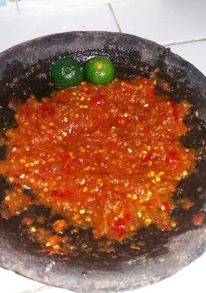 Foto resep Sambel terasi cabe mentah limau