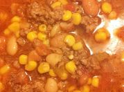 A picture of pinto beans soup