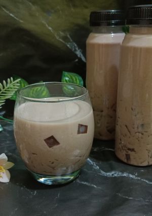 Foto resep Es Jelly Coklat Susu Murni