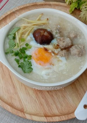 รูปของ โจ๊กหมูเด้ง แบบง่ายๆ