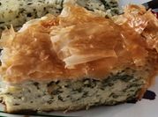 A picture of spinach phyllo pie