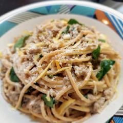 A picture of Creamy Mediterranean Turkey Sausage Pasta.