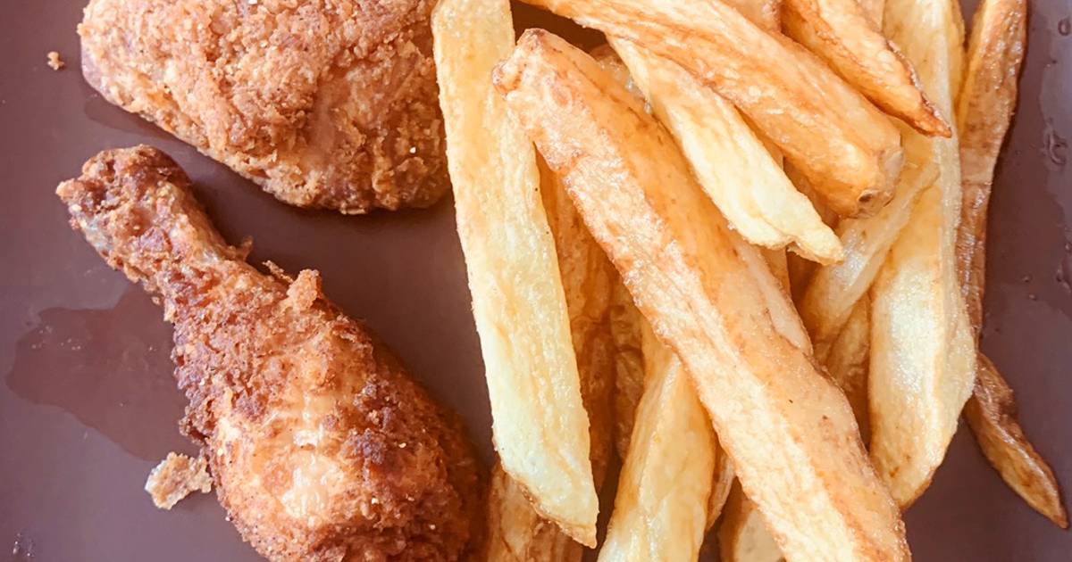 Fried Chicken and Chips Recipe by Khutšo M Cookpad