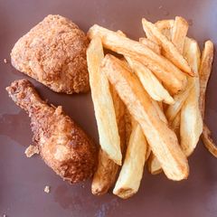 Fried Chicken and Chips A picture of Fried Chicken and Chips.