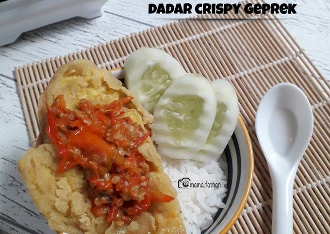 Resep Rice Bowl Telur Dadar Crispy Geprek Oleh Mama Fathan Cookpad