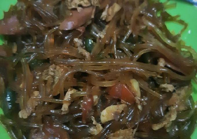 Cara Gampang Membuat Oseng Sohun (Soun) Cabe Ijo Anti Gagal