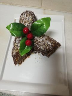 Una foto de Tronco de Navidad con galletas