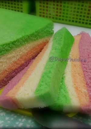 Foto resep Bolu Kukus Rainbow Empuk Lembut Mudah