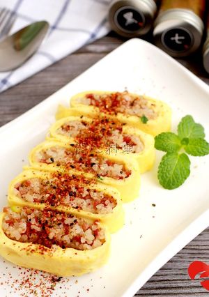 影音食譜 香料飯包玉子燒 的食譜成品照片