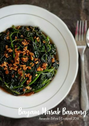 Foto resep Bayam Masak bawang putih