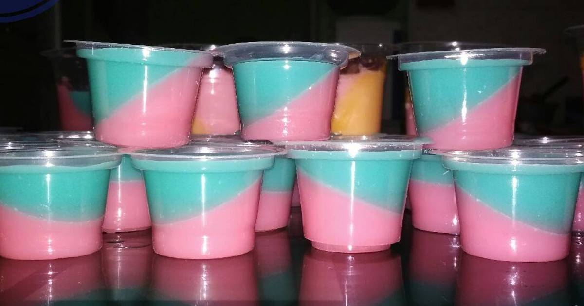 Resep Puding 2 rasa layer miring oleh devisulastri sulastri Cookpad