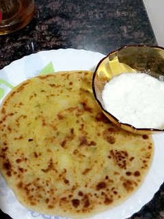 A picture of Stuffed chapatti #4weekchallenge.