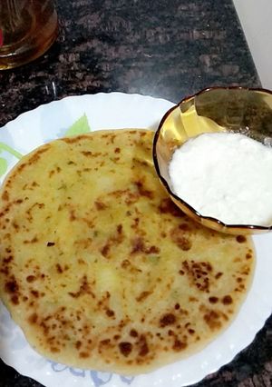 A picture of Stuffed chapatti #4weekchallenge.