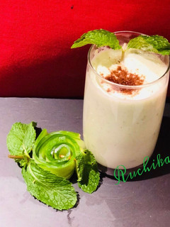 A picture of Cucumber Mint Lassi.