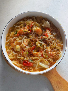 Foto resep Bihun kuah udang pedas