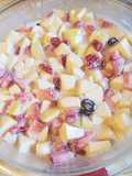 Postre de manzana y fresa