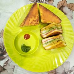 A picture of Three colors sandwich.